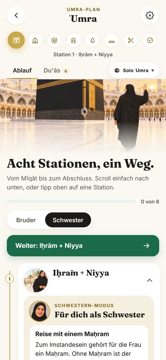 ʿUmra im Schwestern-Modus mit Hinweisen für Frauen